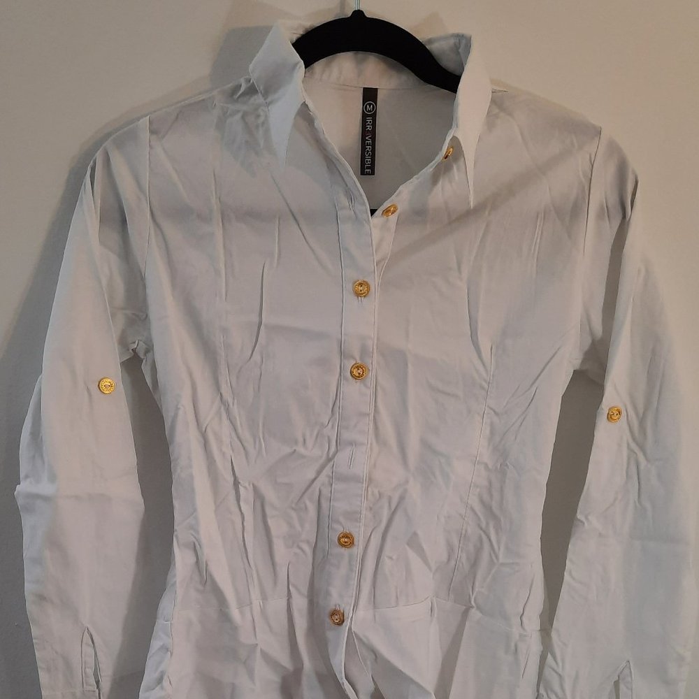 Long White Irreversible Blouse